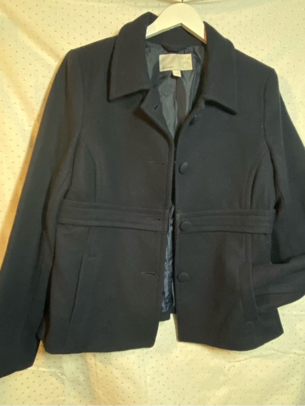 Old Navy Navy Wool-Blend Pea Coat